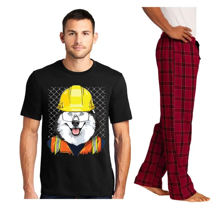 Siberian Husky Construction Worker Siberian Husky Dog Pajama Set