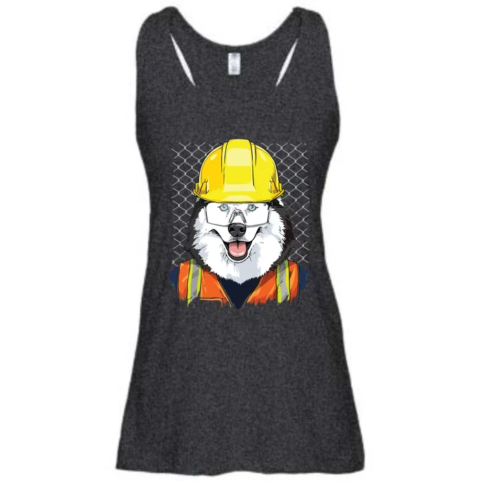 Siberian Husky Construction Worker Siberian Husky Dog Ladies Essential Flowy Tank