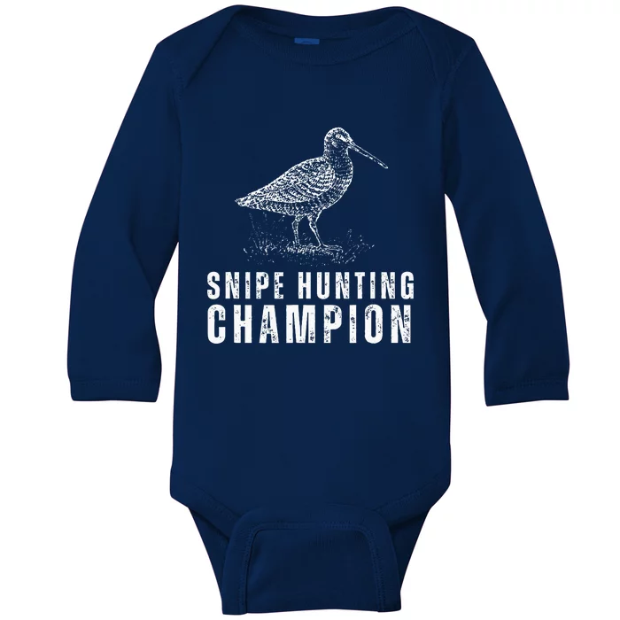 Snipe Hunting Champion Funny Hunting Baby Long Sleeve Bodysuit