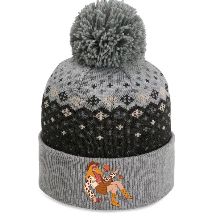 Space Hippie Cow Girl The Baniff Cuffed Pom Beanie