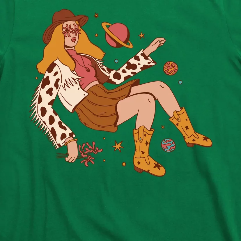 Space Hippie Cow Girl T-Shirt