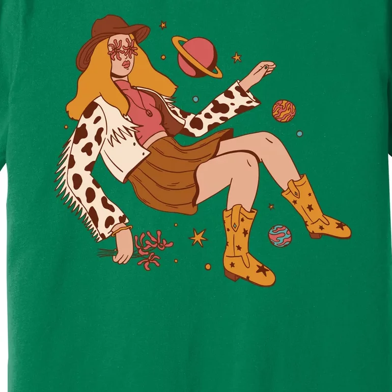 Space Hippie Cow Girl Premium T-Shirt