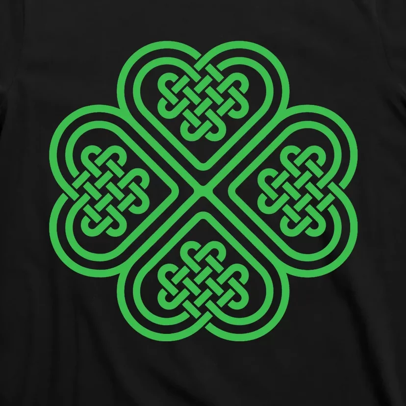 Shamrock Heart Celtic Knot Irish St. Patricks Day T-Shirt