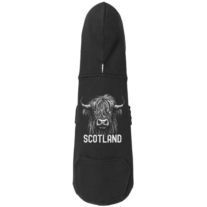 Scottish Highland Cow Scotland Trip Doggie 3-End Fleece Hoodie