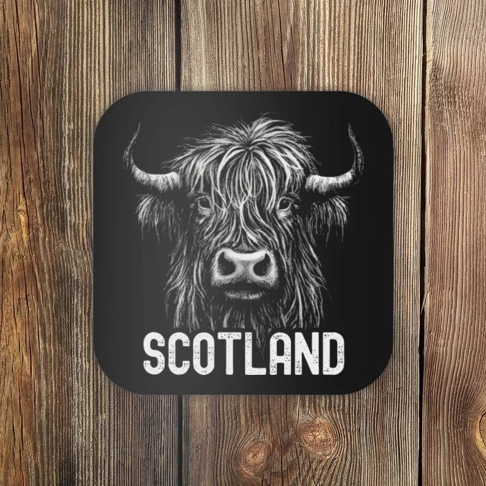 Scottish Highland Cow Scotland Trip Coaster