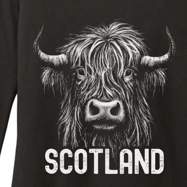 Scottish Highland Cow Scotland Trip Womens CVC Long Sleeve Shirt