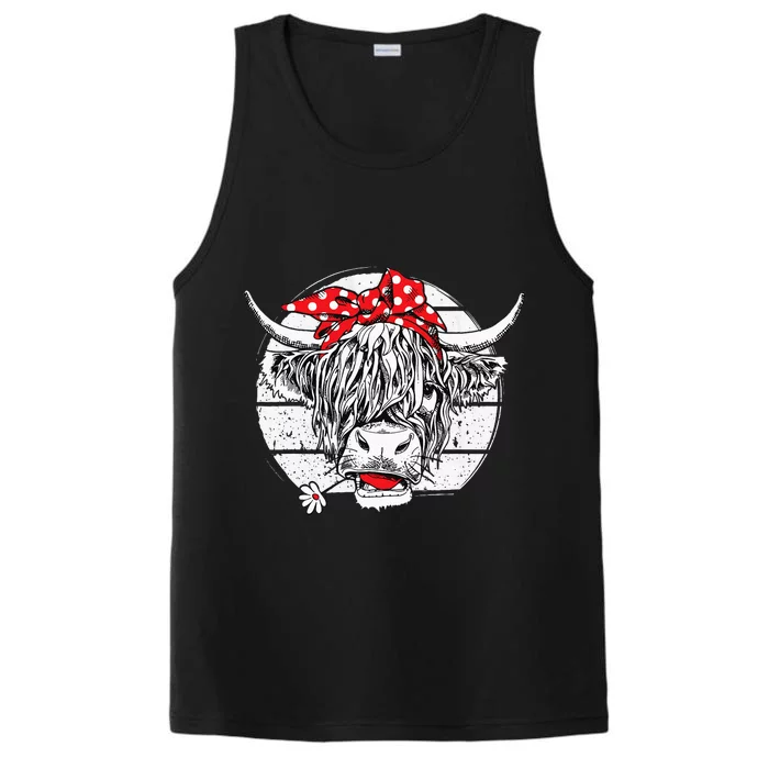 Scottish Highland Cow Cattle Hairy Cow animal Performance Tank