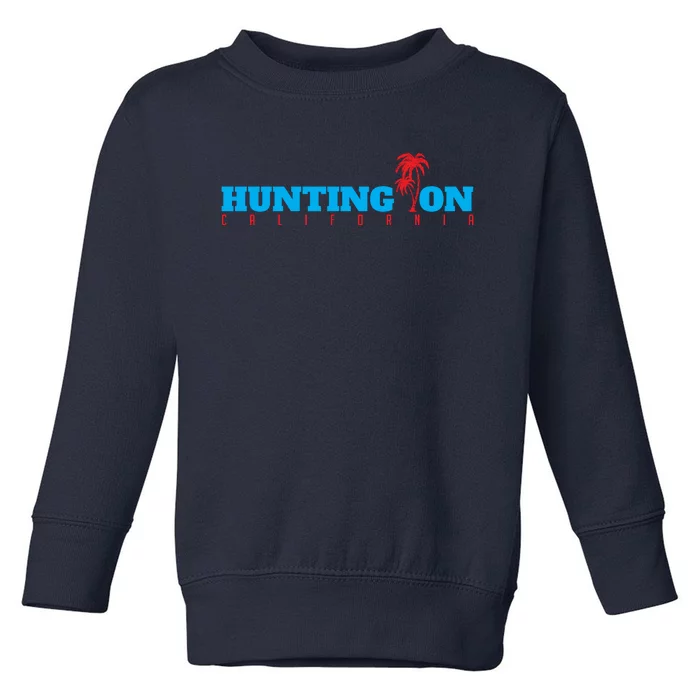 Simple Huntington California Toddler Sweatshirt