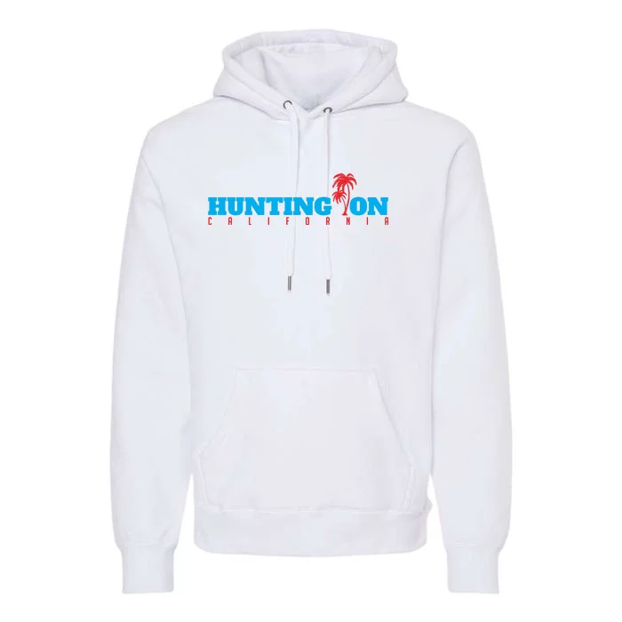 Simple Huntington California Premium Hoodie