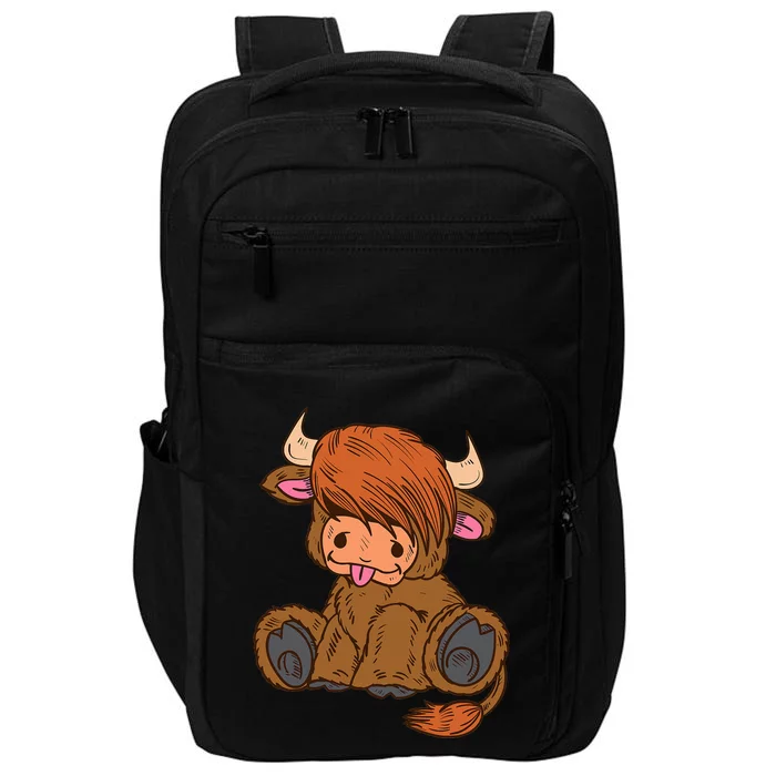 Scottish Highland Cow Lover Cute Cow Highland Cow Impact Tech Backpack