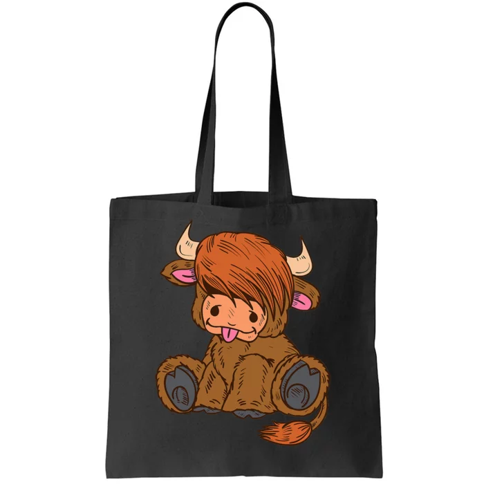 Scottish Highland Cow Lover Cute Cow Highland Cow Tote Bag