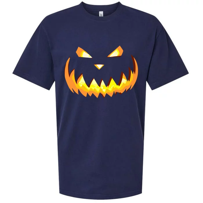 Scary Halloween Cute Gift Evil Grin Pumpkin Smile JackOLantern Cool Gift Sueded Cloud Jersey T-Shirt