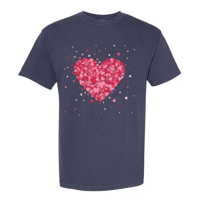 Scattered Heart Cute Valentines Day Gift Garment-Dyed Heavyweight T-Shirt