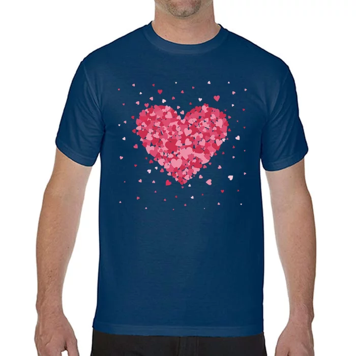 Scattered Heart Cute Valentines Day Gift Comfort Colors T-Shirt