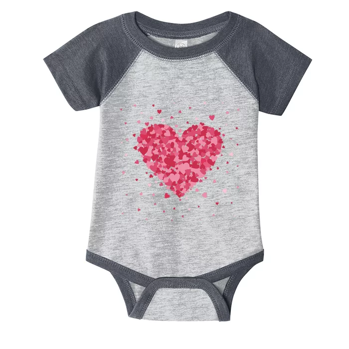 Scattered Heart Cute Valentines Day Gift Infant Baby Jersey Bodysuit