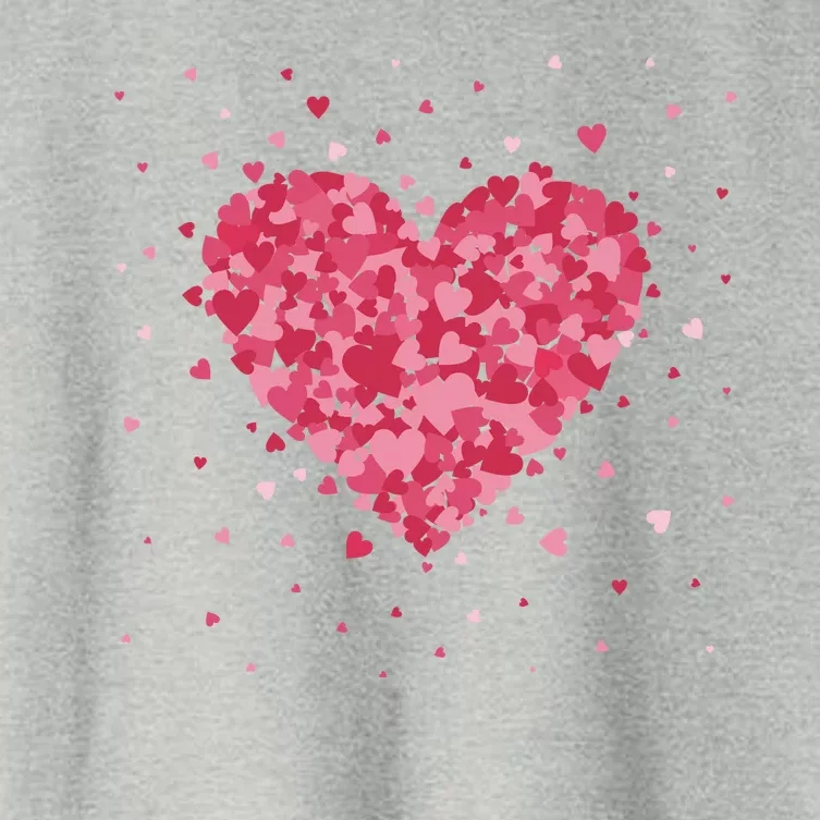 Scattered Heart Cute Valentines Day Gift Women's Crop Top Tee