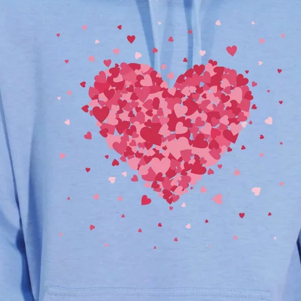 Scattered Heart Cute Valentines Day Gift Unisex Surf Hoodie