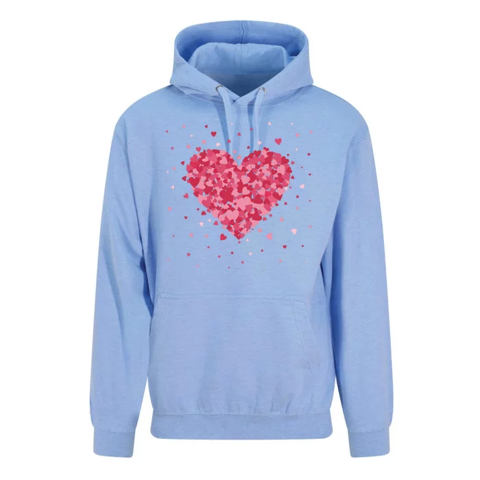 Scattered Heart Cute Valentines Day Gift Unisex Surf Hoodie