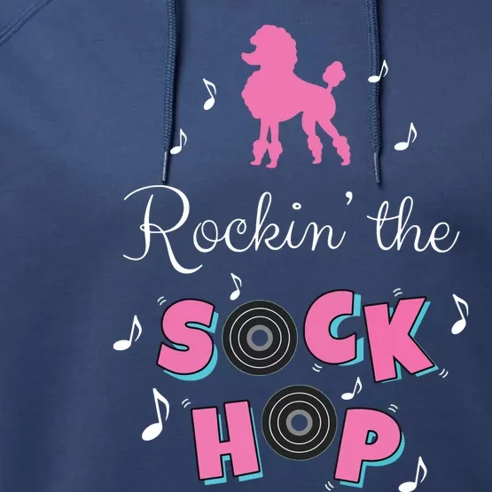 Sock Hop Costume Girl Women Pink Poodle Performance Fleece Hoodie