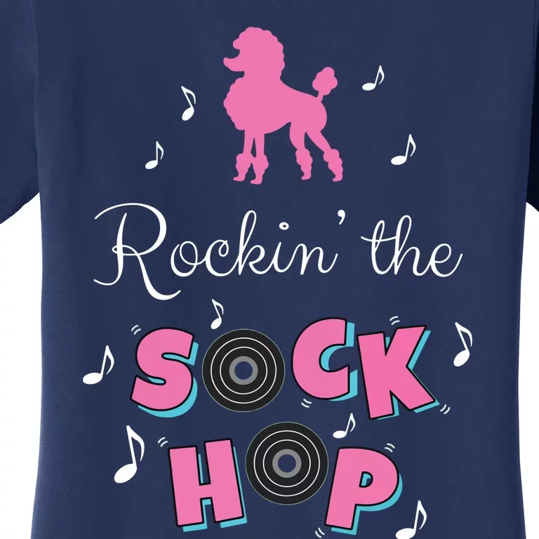 Sock Hop Costume Girl Women Pink Poodle Women's T-Shirt