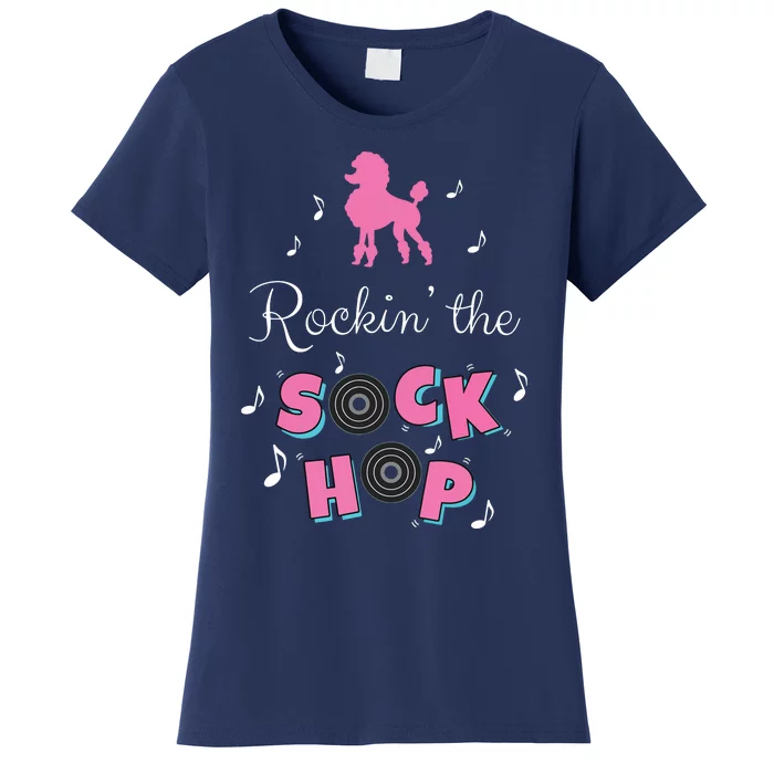 Sock Hop Costume Girl Women Pink Poodle Women's T-Shirt