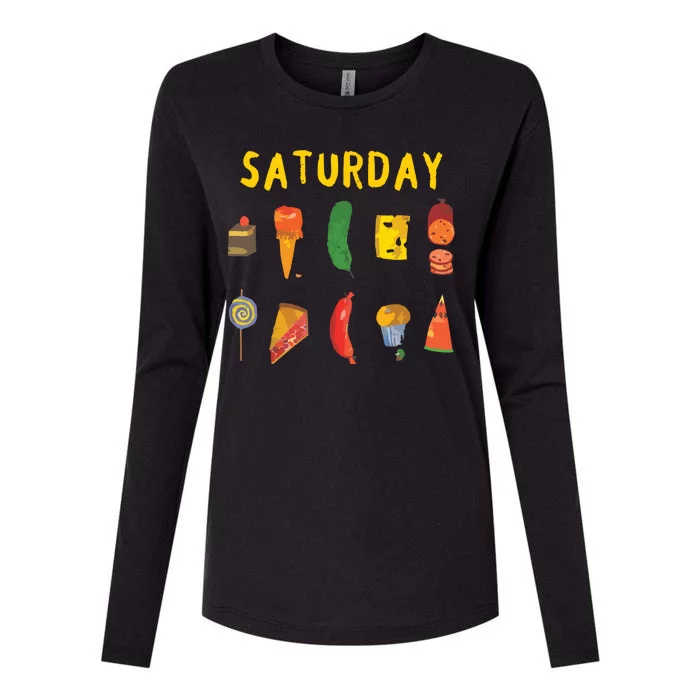 Saturday Hungry Caterpillars Vegan Lover Womens Cotton Relaxed Long Sleeve T-Shirt