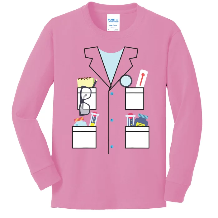 Scientist Halloween Costume Cute Chemist Science Kids Long Sleeve Shirt