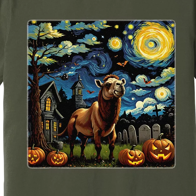 Spooky Halloween Camel Starry Night Premium T-Shirt