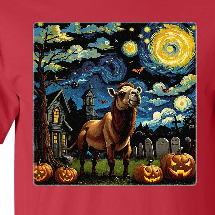 Spooky Halloween Camel Starry Night Tall T-Shirt