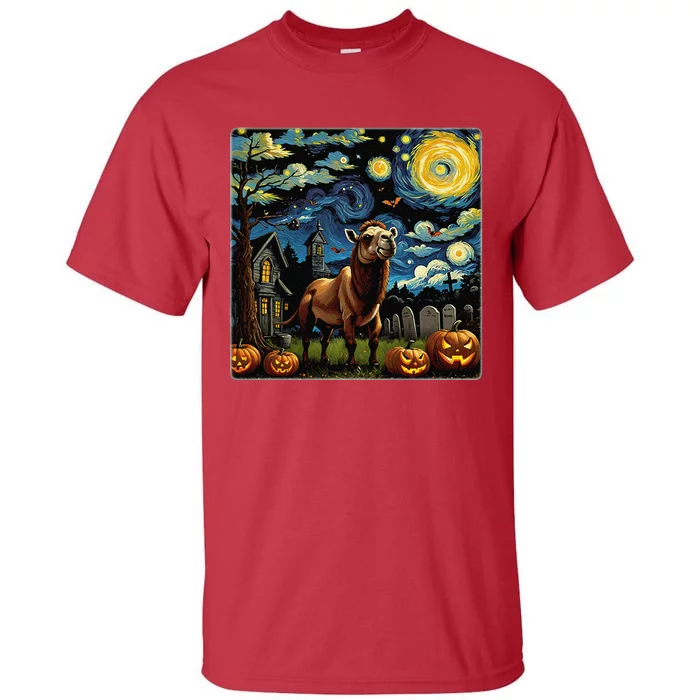 Spooky Halloween Camel Starry Night Tall T-Shirt