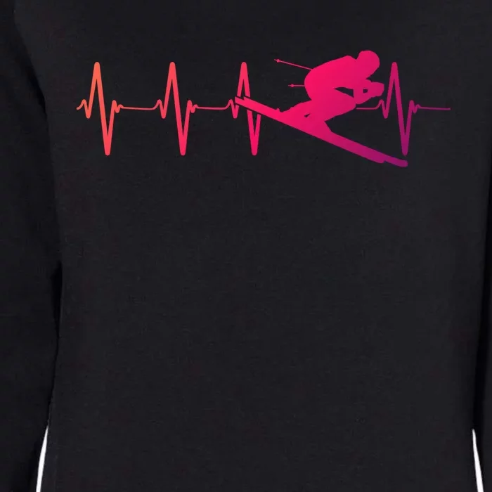 Ski Heartbeat Downhill Skiing Skier Gift For A Ski Bum Gift Womens California Wash Sweatshirt