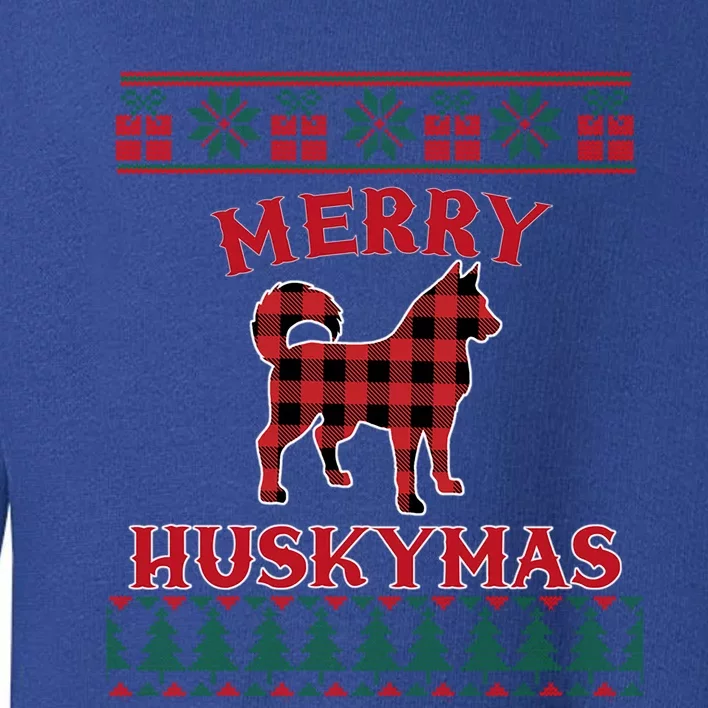 Siberian Husky Dog Lovers Funny Husky Ugly Christmas Sweater Gift Toddler Sweatshirt