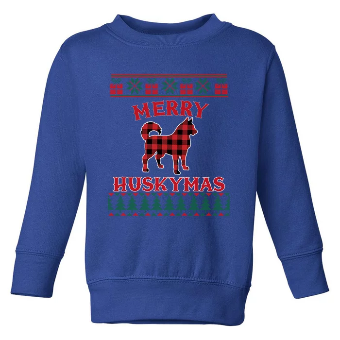 Siberian Husky Dog Lovers Funny Husky Ugly Christmas Sweater Gift Toddler Sweatshirt