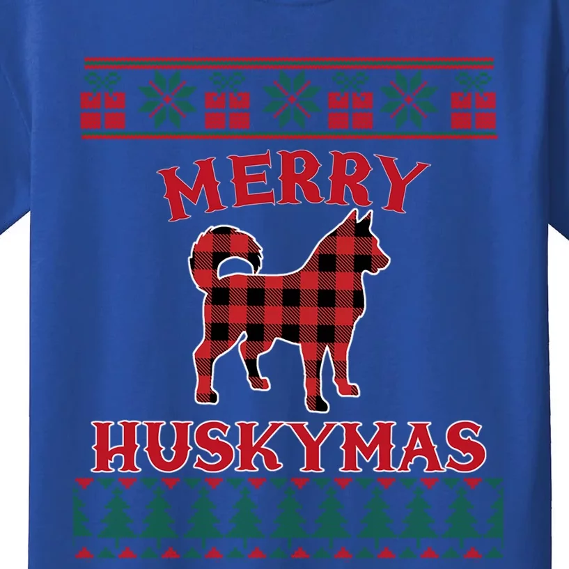 Siberian Husky Dog Lovers Funny Husky Ugly Christmas Sweater Gift Kids T-Shirt