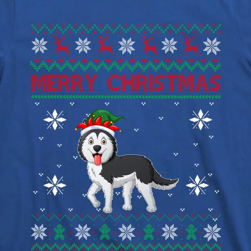 Siberian Husky Dog Lover Girls Boys Ugly Xmas Sweater Gift T-Shirt