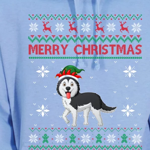 Siberian Husky Dog Lover Girls Boys Ugly Xmas Sweater Gift Unisex Surf Hoodie