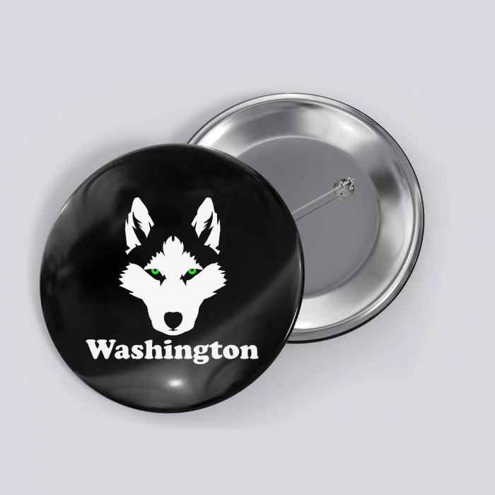 Siberian Huskies Dog Owner State Washington Husky Button