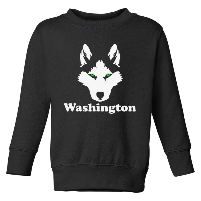 Siberian Huskies Dog Owner State Washington Husky Toddler Sweatshirt