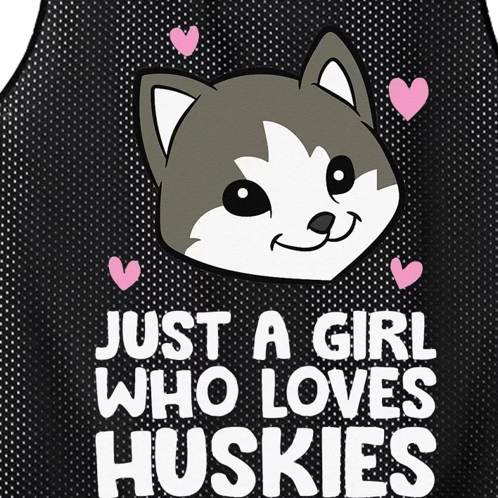 Siberian Husky Dog Just a Who Loves Huskies Mesh Reversible Basketball Jersey Tank