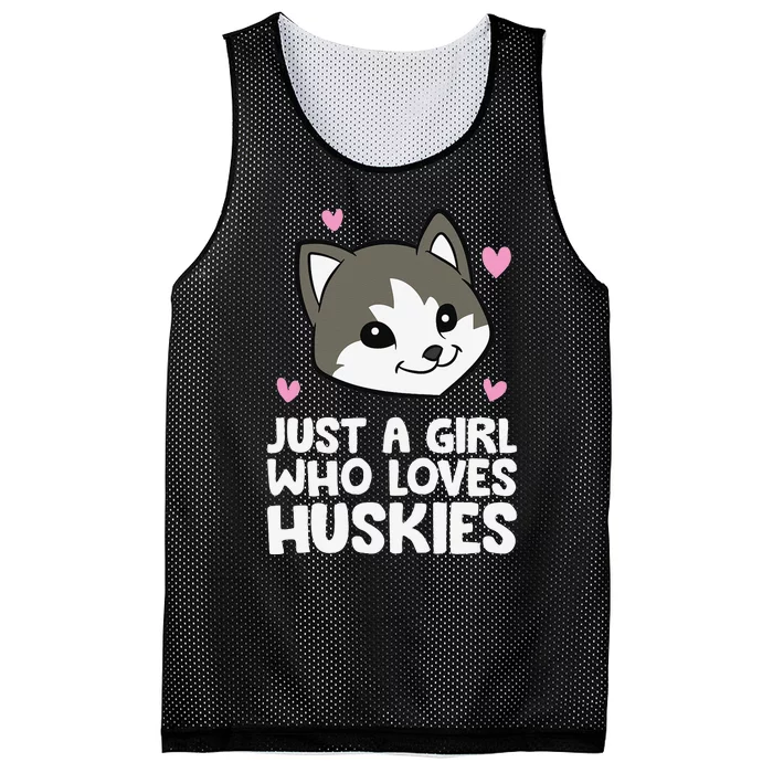 Siberian Husky Dog Just a Who Loves Huskies Mesh Reversible Basketball Jersey Tank