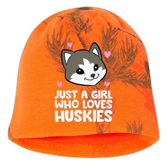 Siberian Husky Dog Just a Who Loves Huskies Kati - Camo Knit Beanie