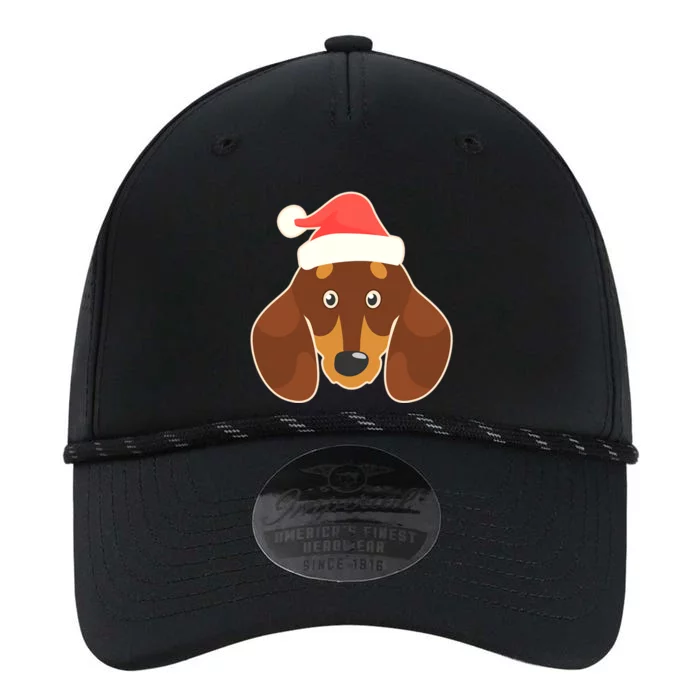 Santa Hat Design Dachshund Christmas Great Gift Performance The Dyno Cap