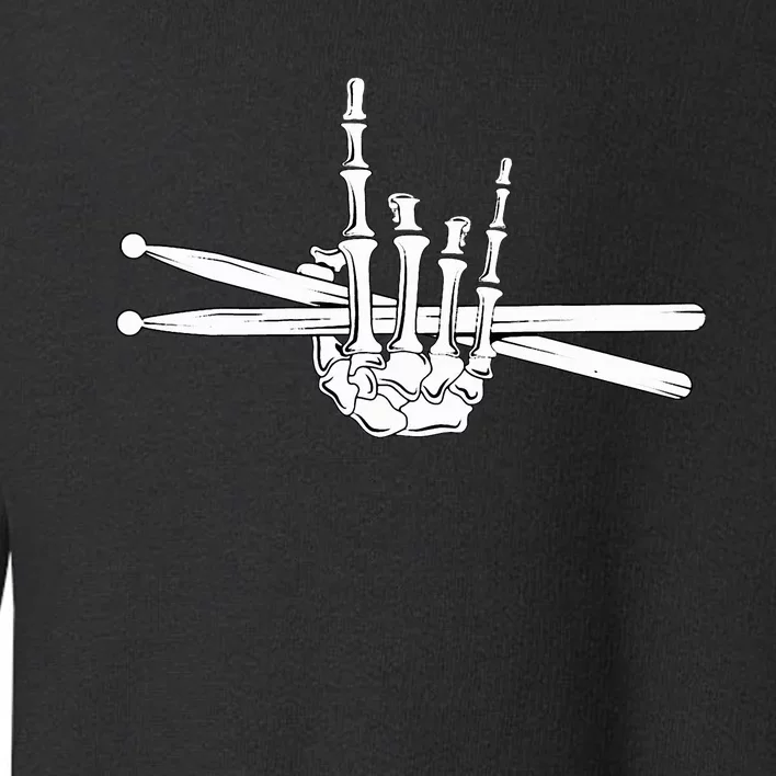 Skeleton Hand Drumsticks  Cool Drummer Gift  Drum Sticks Toddler Sweatshirt