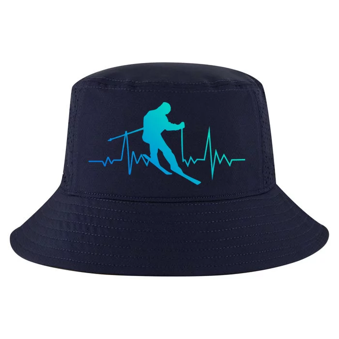 Skiing Heartbeat Downhill Ski Jumping Skiing Winter Sport Funny Gift Cool Comfort Performance Bucket Hat