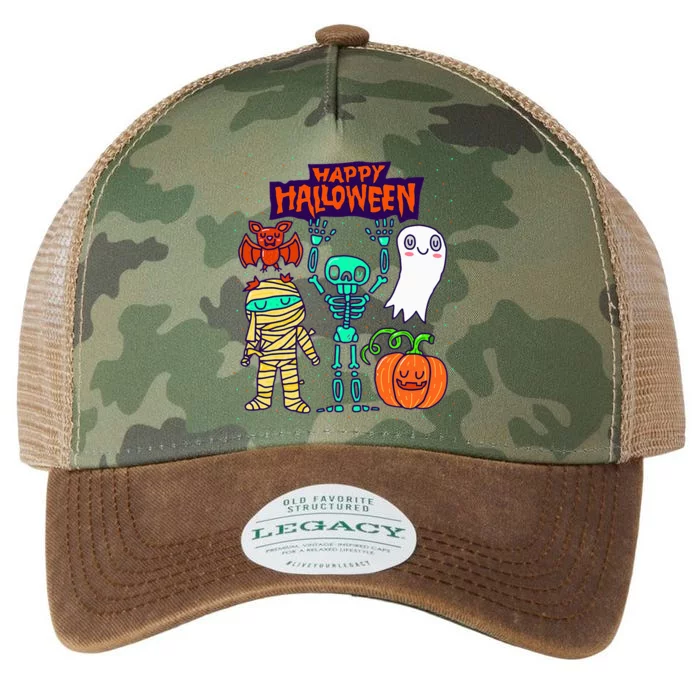 Spooky Halloween Decorations Skeleton Pumpkin Ghosts Legacy Tie Dye Trucker Hat