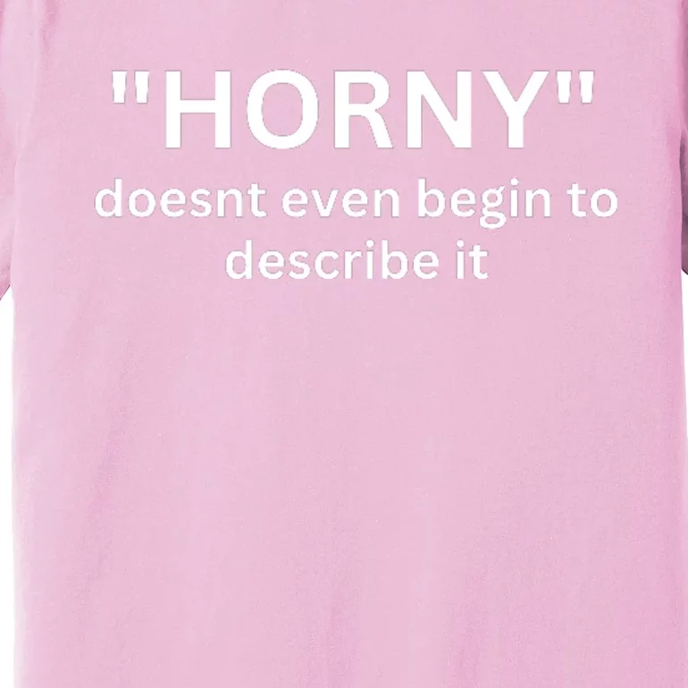 Sarcastic Horny Doesn’t Even Begin To Describe It Premium T-Shirt