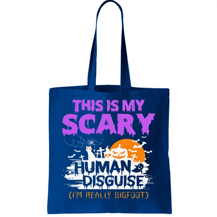 Scary Human Disguise Im Really Bigfoot Halloween Party Tote Bag