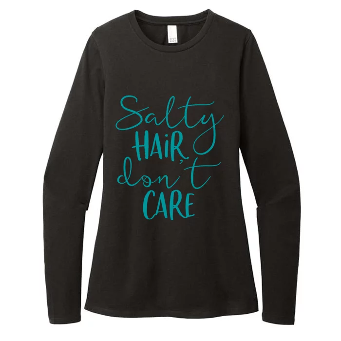 Salty Hair Dont Care Cute Gift Cute Beach Summer Vacation Saying Cool Gift Womens CVC Long Sleeve Shirt