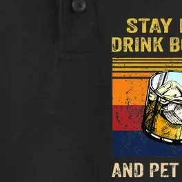 Stay Home Drink Bourbon And Pet The Dog Dry Zone Grid Performance Polo