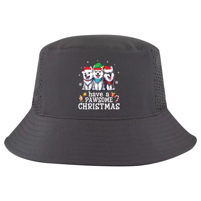 Siberian Husky Dogs Merry Mom Dad Have A Pawsome Christmas Cute Gift Cool Comfort Performance Bucket Hat